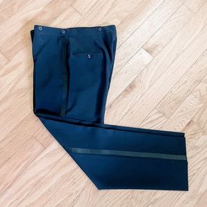 Vintage Black Tuxedo Cigarette Pants - Large